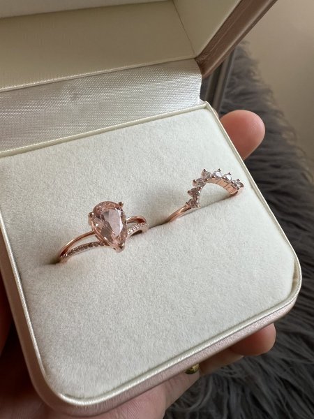 Golden Blush 2pc Ring Set