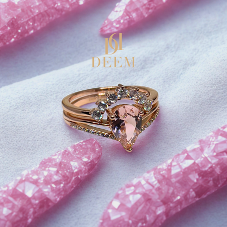 Golden Blush 2pc Ring Set